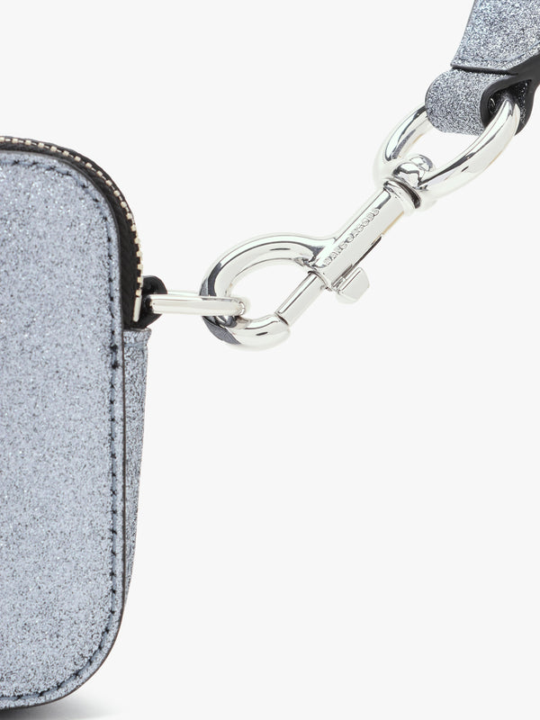 The Snapshot Galactic Glitter Silver Leather Camera Bag