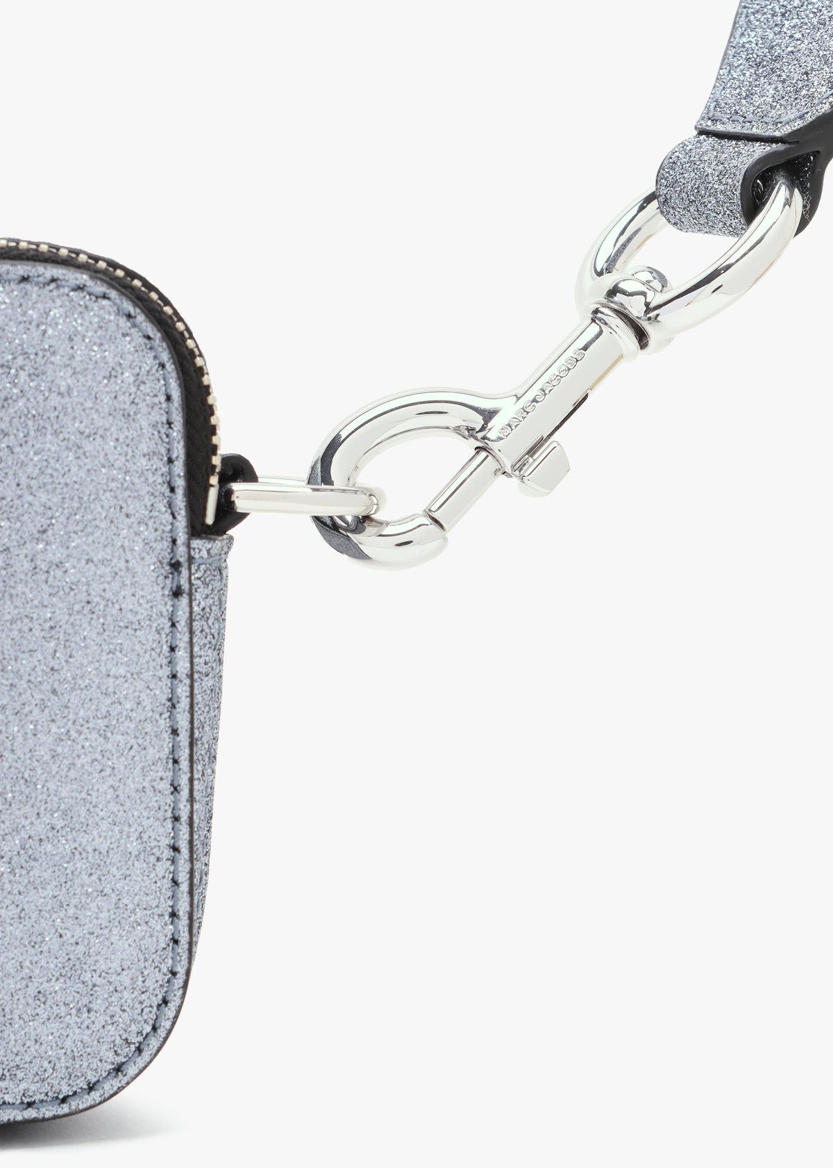 The Snapshot Galactic Glitter Silver Leather Camera Bag