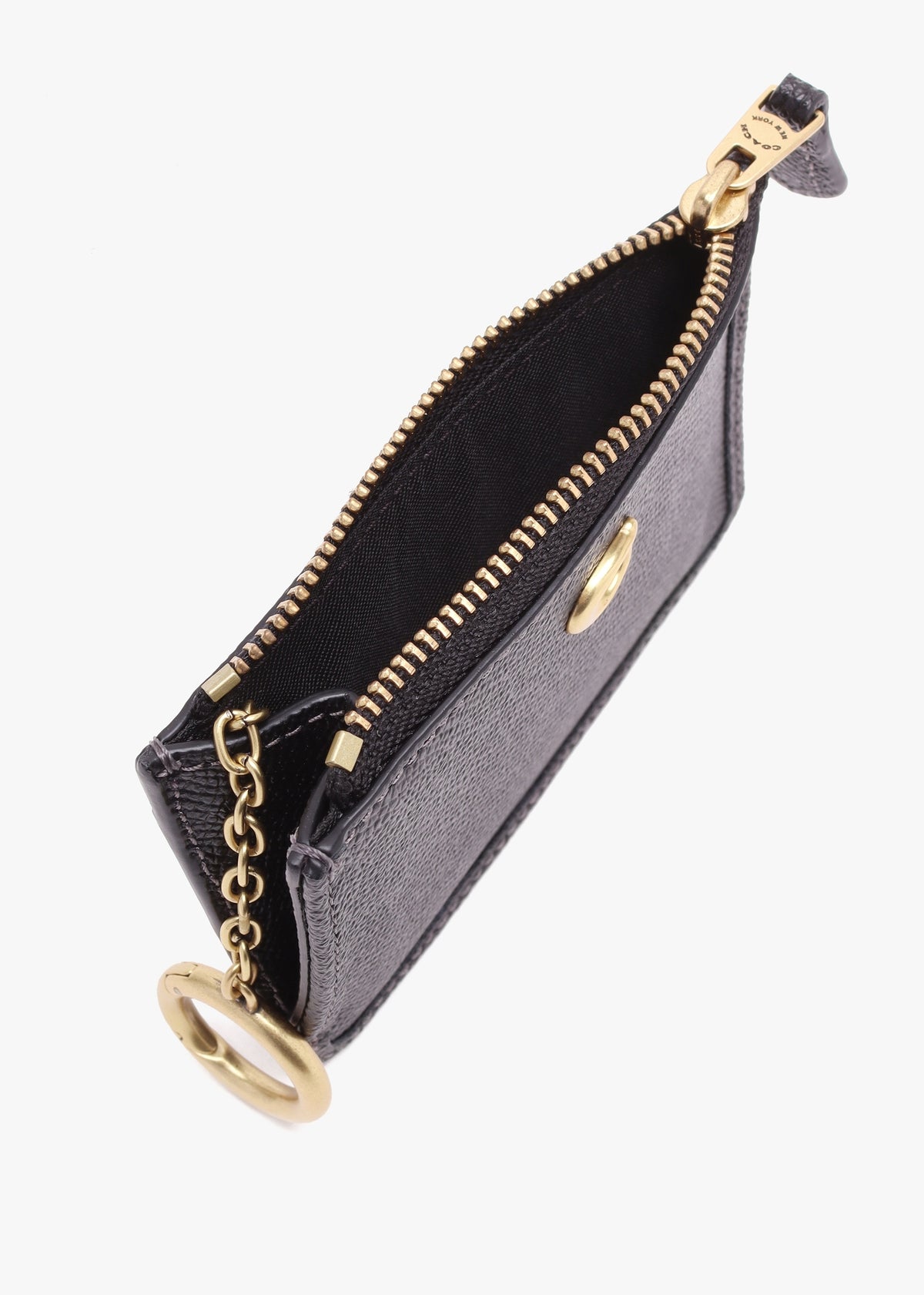 Mini Skinny Black Leather ID Purse