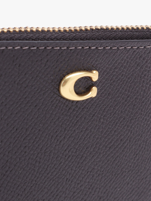 Mini Skinny Black Leather ID Purse