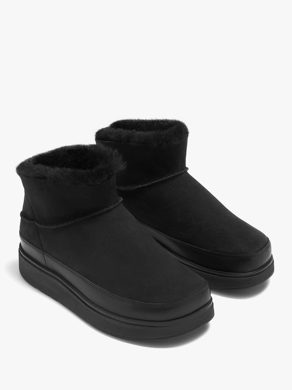 Gen-FF All Black Ultra Mini Double-Faced Shearling Ankle Boots