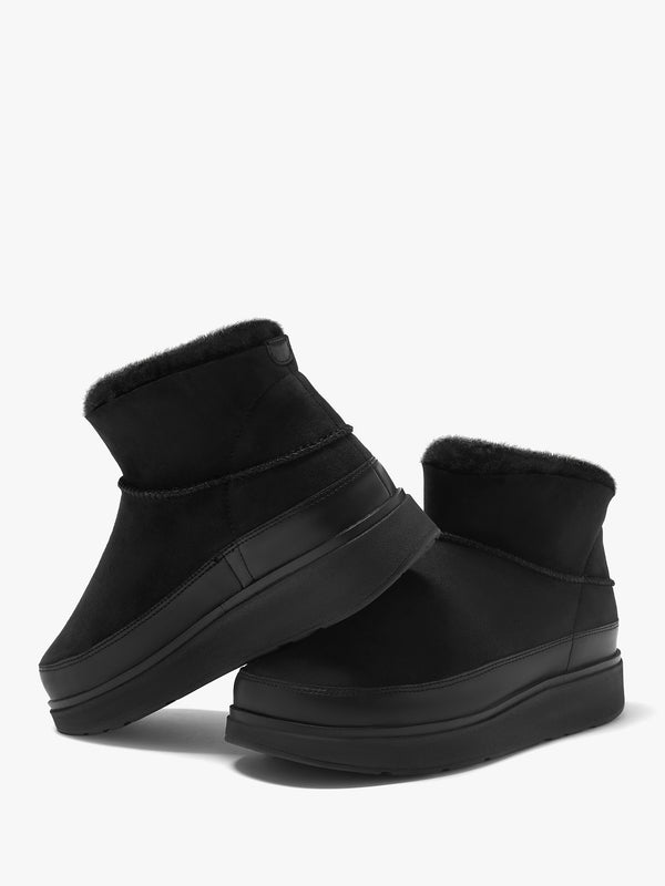 Gen-FF All Black Ultra Mini Double-Faced Shearling Ankle Boots