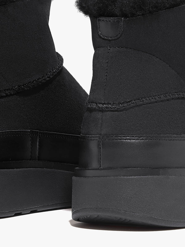 Gen-FF All Black Ultra Mini Double-Faced Shearling Ankle Boots