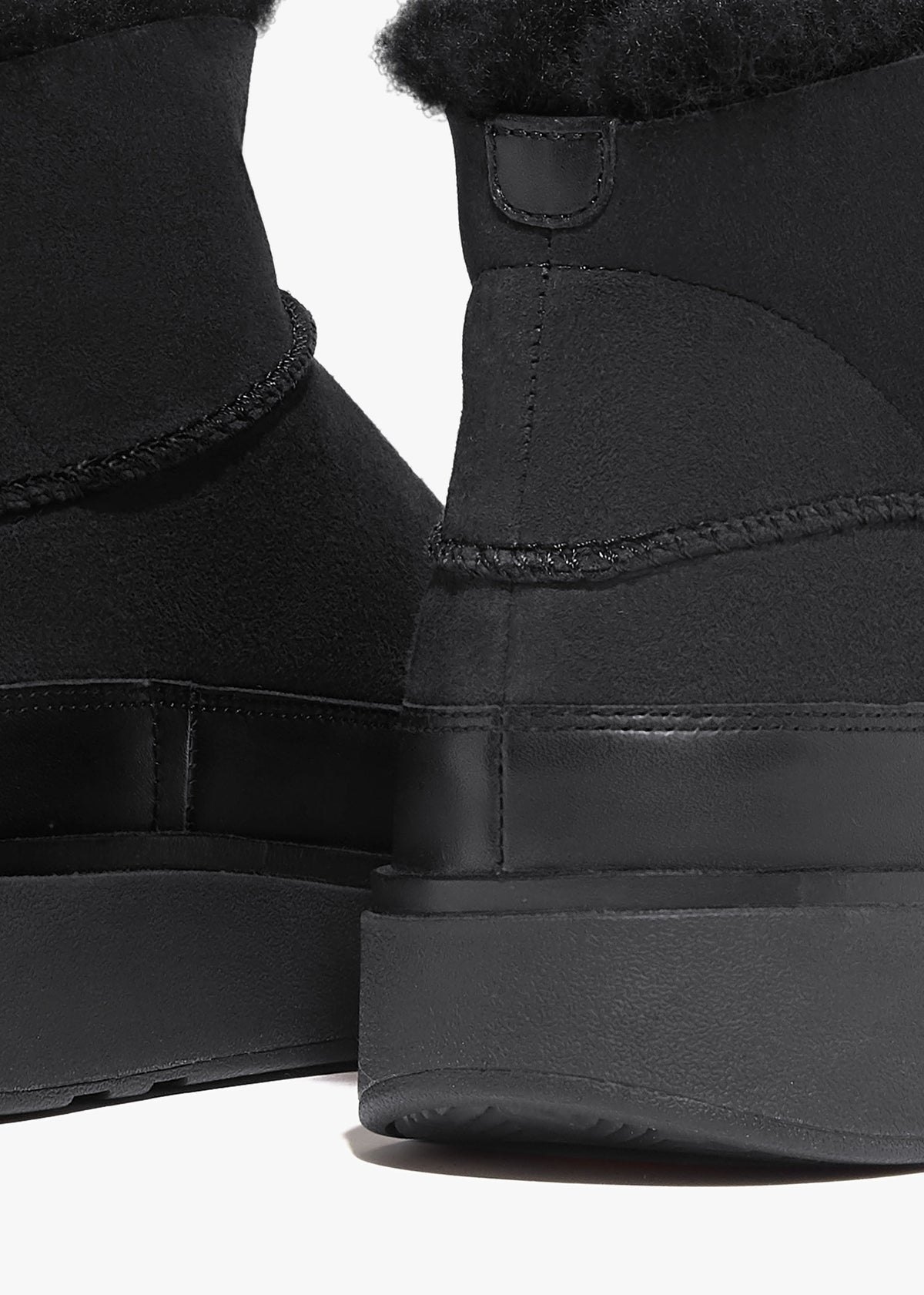 Gen-FF All Black Ultra Mini Double-Faced Shearling Ankle Boots