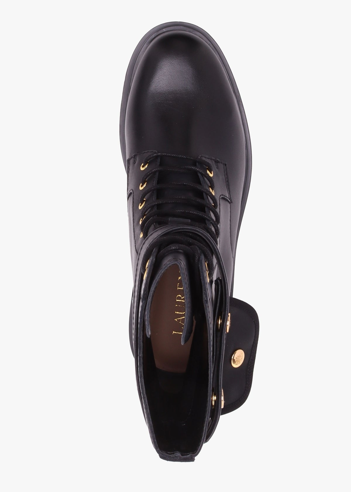 Cammie Black Leather Biker Ankle Boots