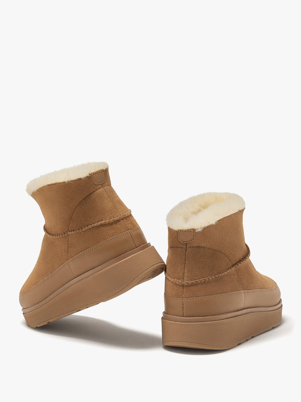 Gen-FF Desert Tan Ultra Mini Double-Faced Shearling Ankle Boots