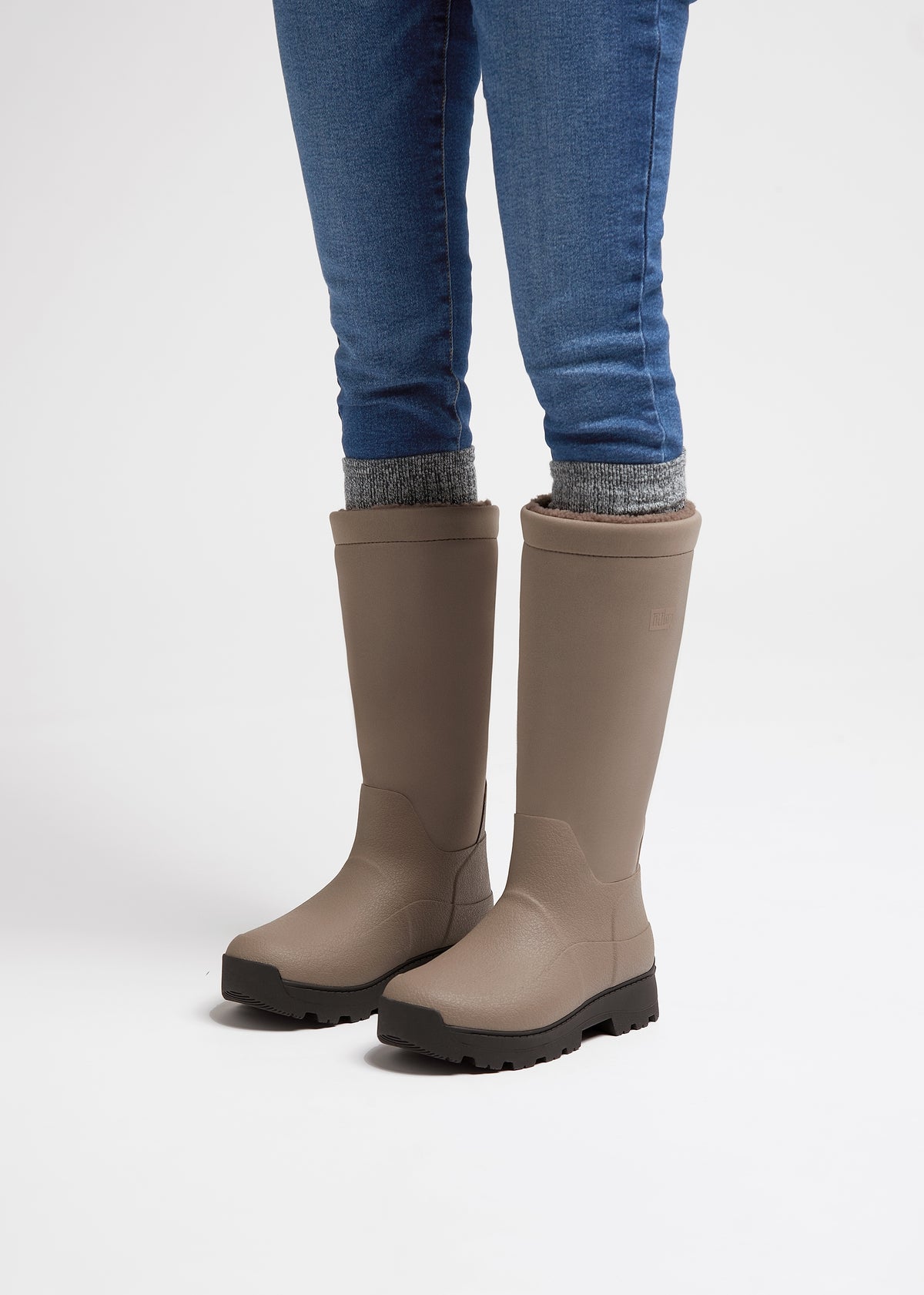 Wonderwelly ATB Minky Grey Wellington Boots