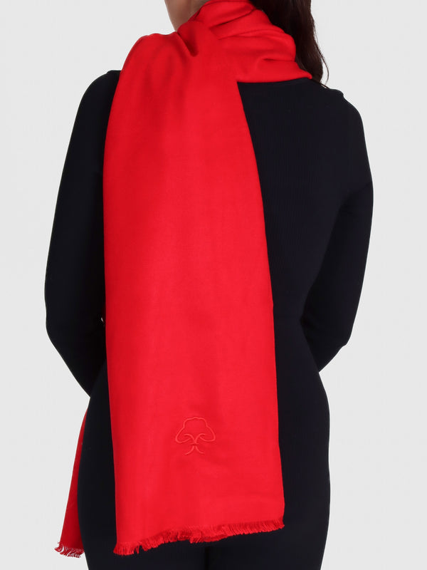 Red Cashmere & Silk Blend Wrap