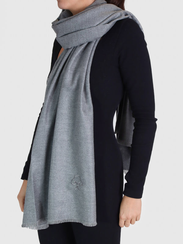 Grey Cashmere & Silk Blend Wrap