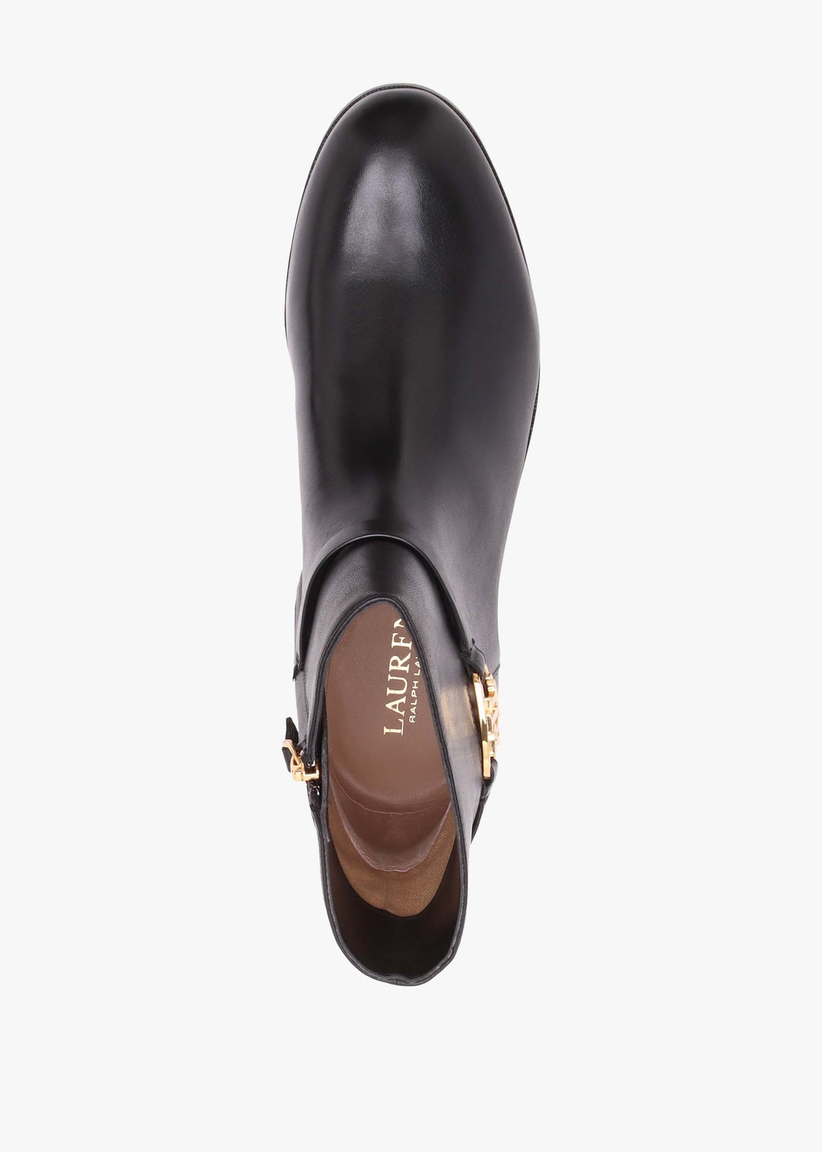 Briela Black Leather Ankle Boots