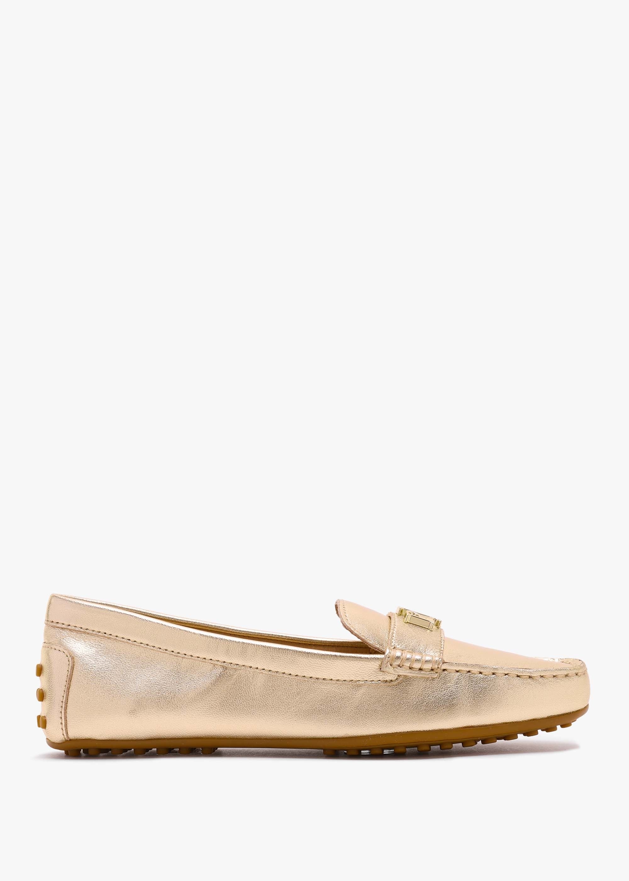 Lauren Ralph Lauren Barnsbury Gold Leather Loafers – Daniel Footwear