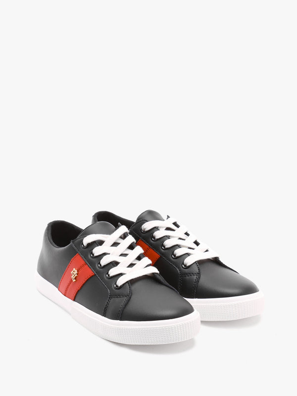 Janson II Black & Red Leather Trainers