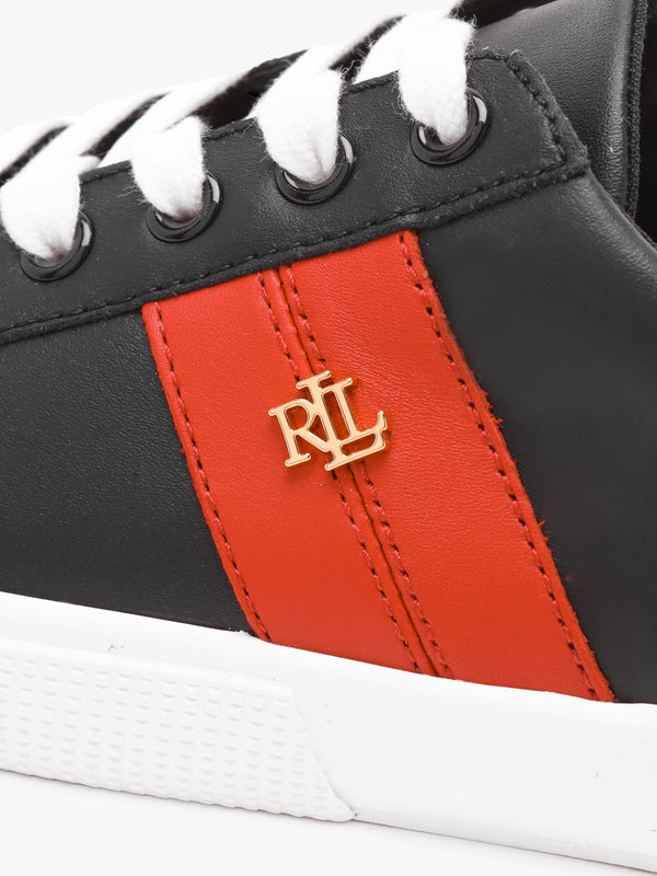 Janson II Black & Red Leather Trainers