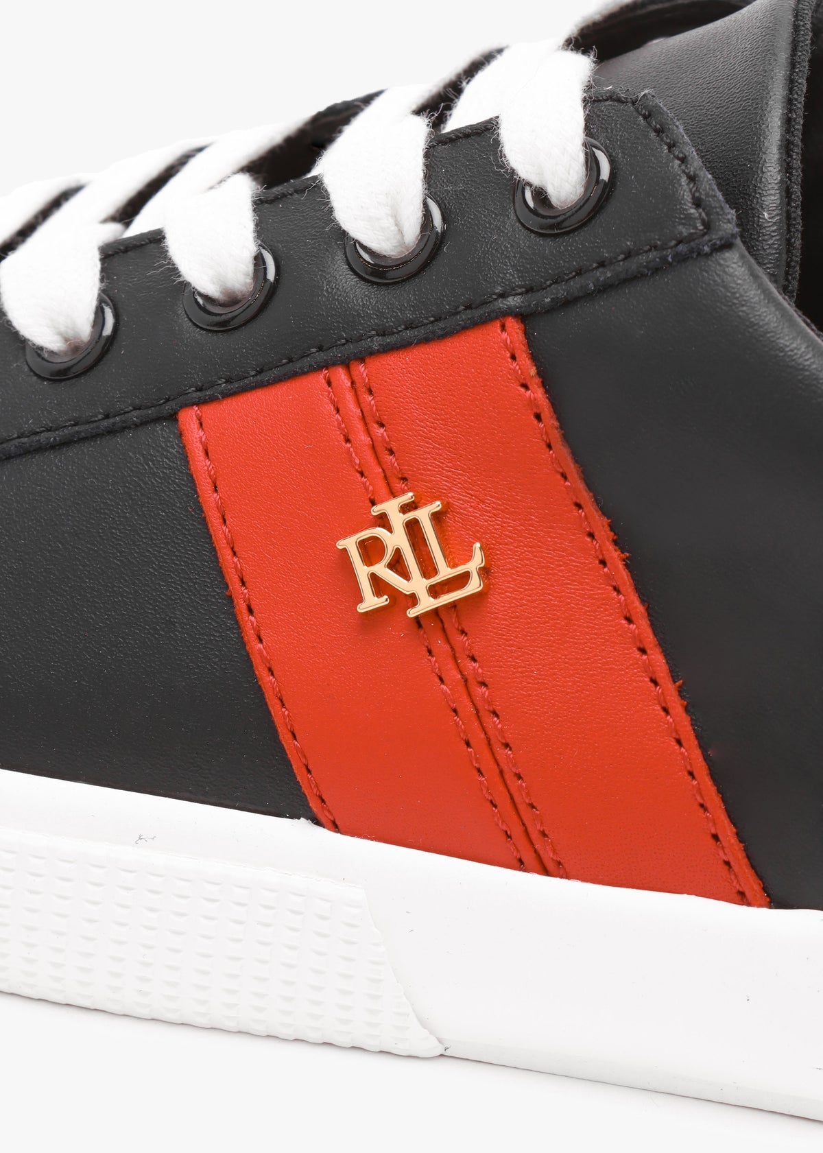 Janson II Black & Red Leather Trainers