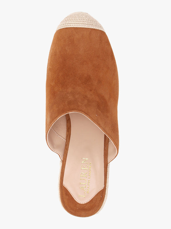 Pennie Brown Suede Blackless Wedge Espadrilles