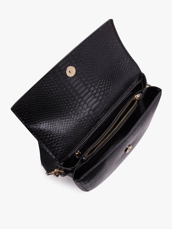Bigs Nero Reptile Satchel Bag
