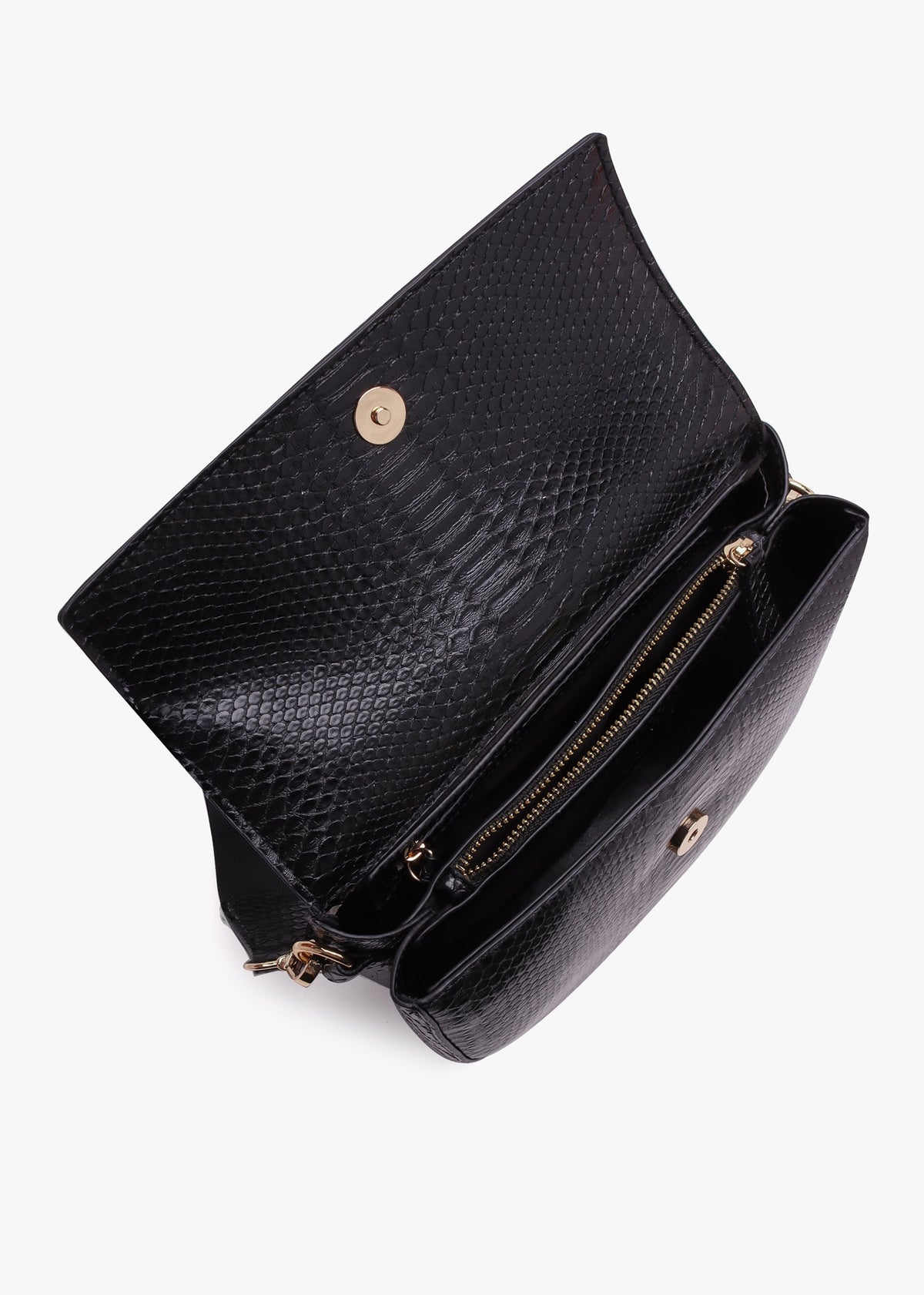 Bigs Nero Reptile Satchel Bag