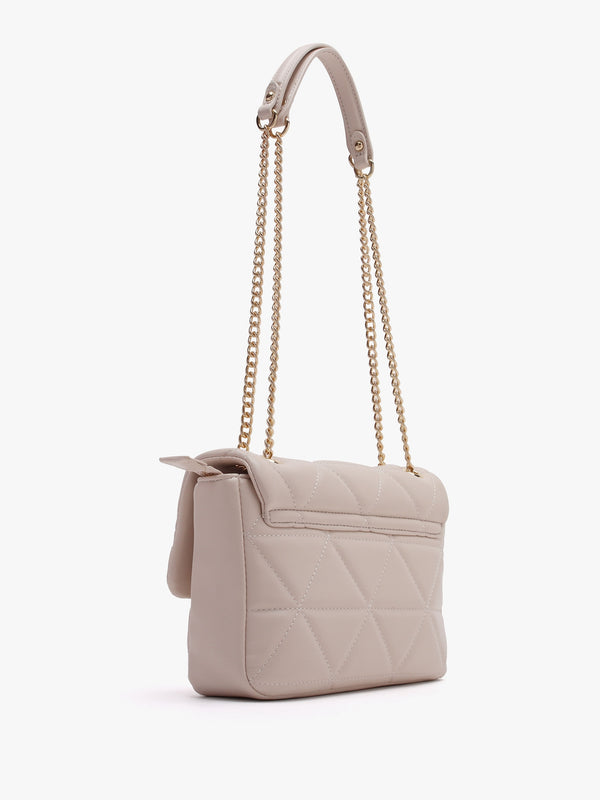 Carnaby Ecru Quilted Shoulder Bag