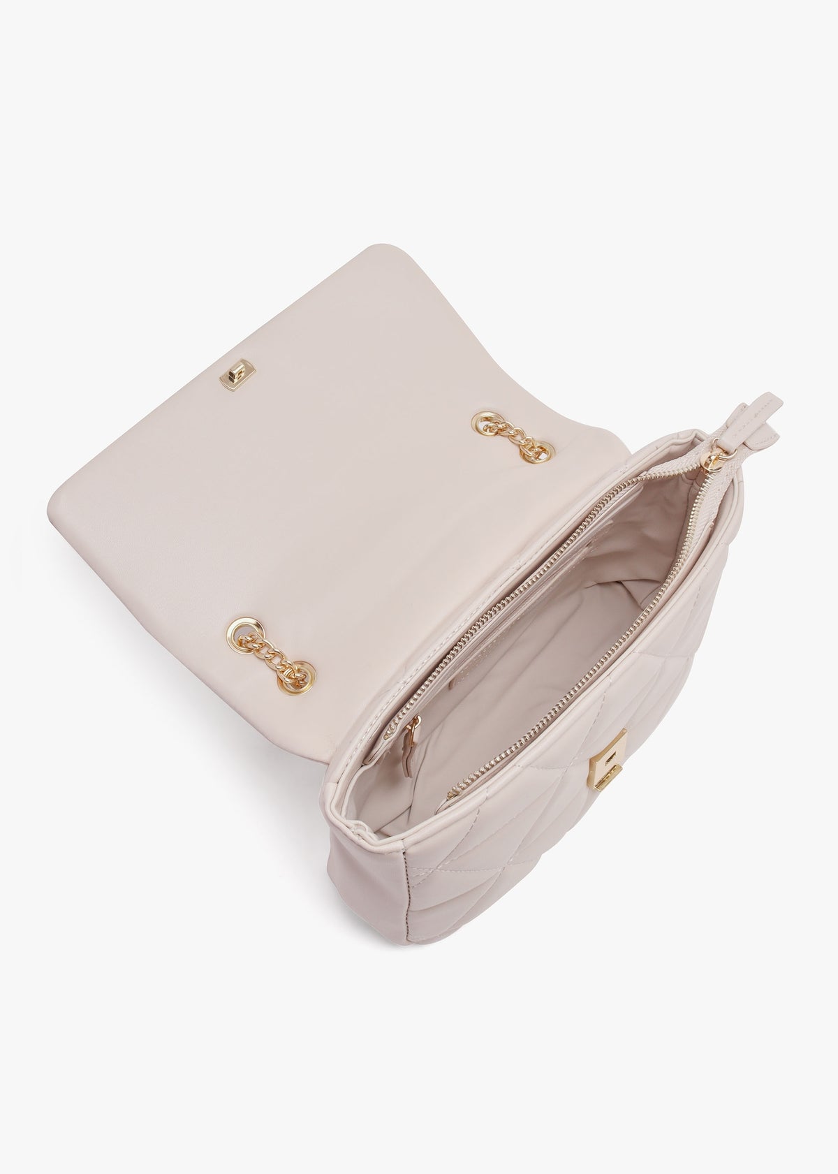 Carnaby Ecru Quilted Shoulder Bag