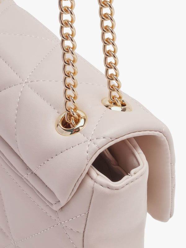 Carnaby Ecru Quilted Shoulder Bag
