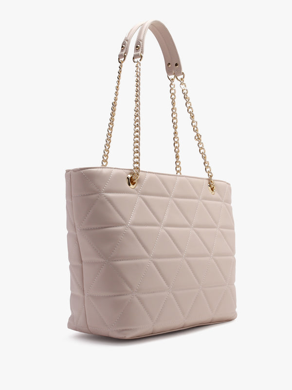 Carnaby Ecru Quilted Shopper Bag
