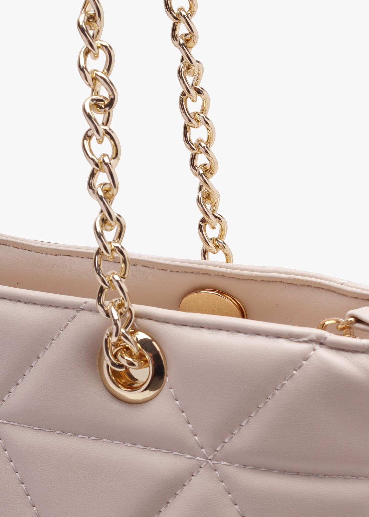 Carnaby Ecru Quilted Shopper Bag