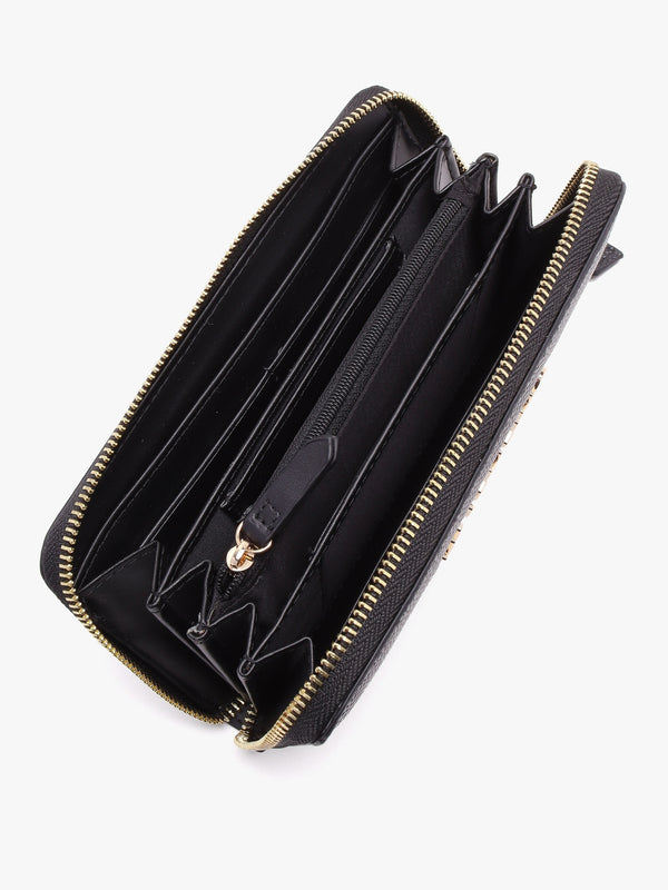 Divina Nero Zip Around Wallet
