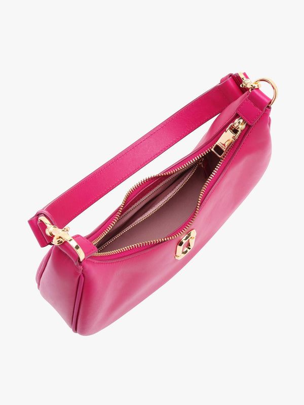 The Curve Lipstick Pink Leather Shoulder Bag
