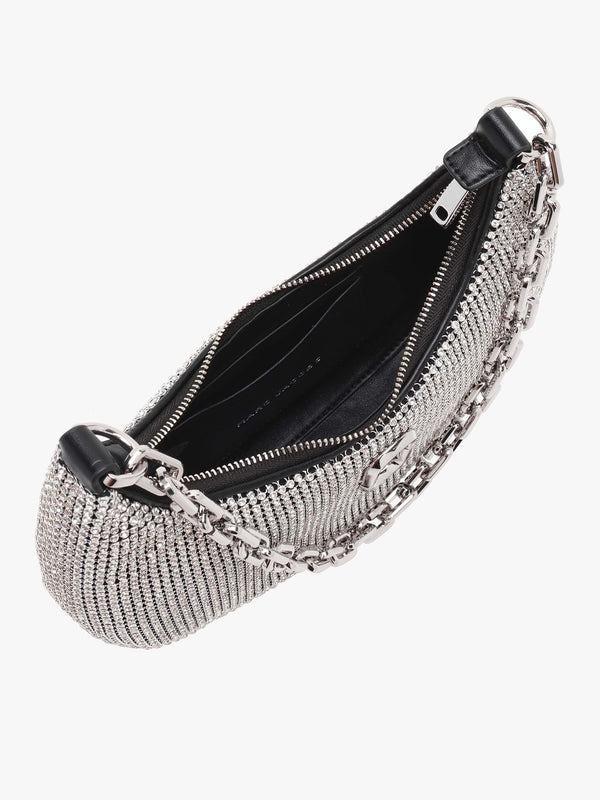 The Rhinestone Small Crystals Curve Shoulder Bag