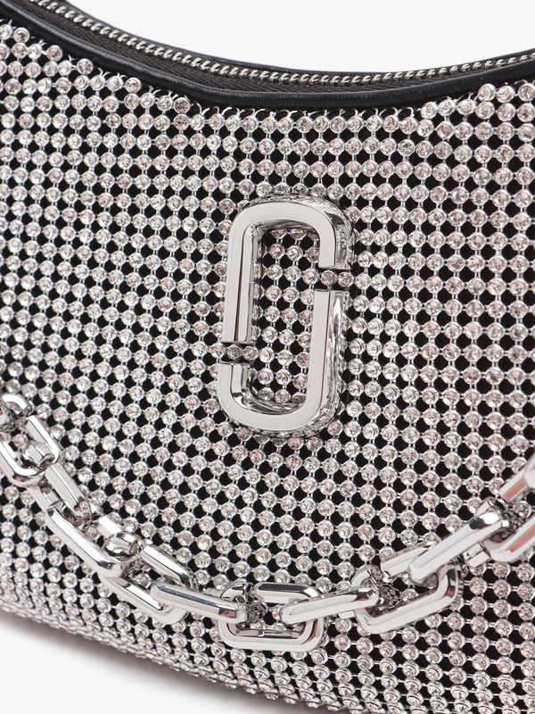 The Rhinestone Small Crystals Curve Shoulder Bag