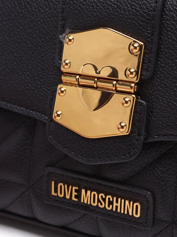 Heart Smart Black Shoulder Bag