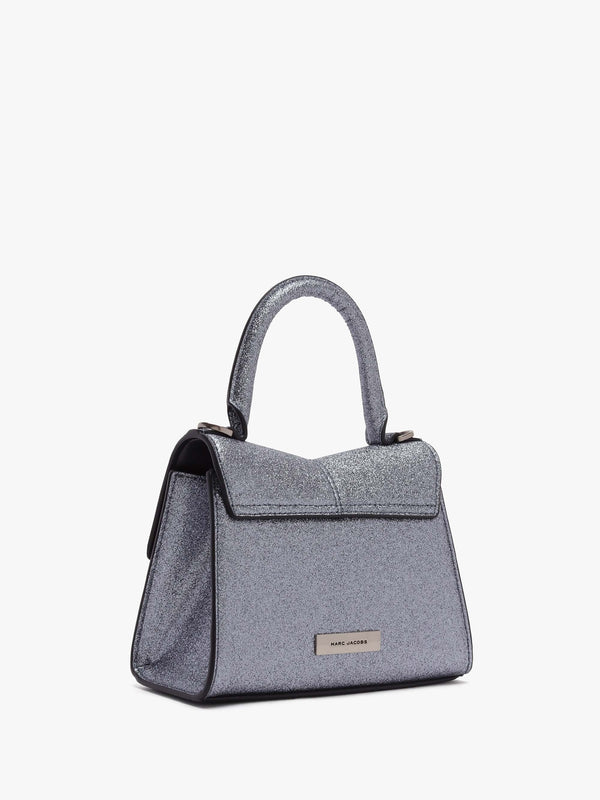 The Galactic Glitter ST. Marc Mini Top Handle Silver Leather Bag