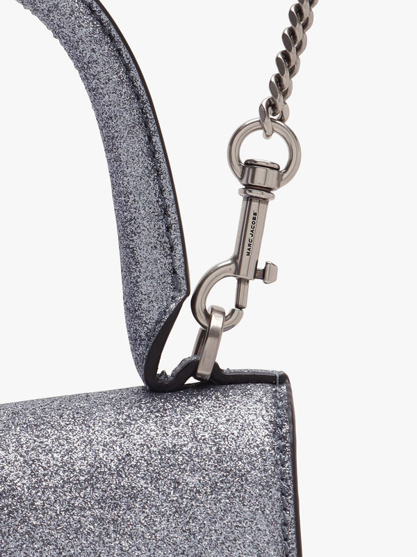 The Galactic Glitter ST. Marc Mini Top Handle Silver Leather Bag