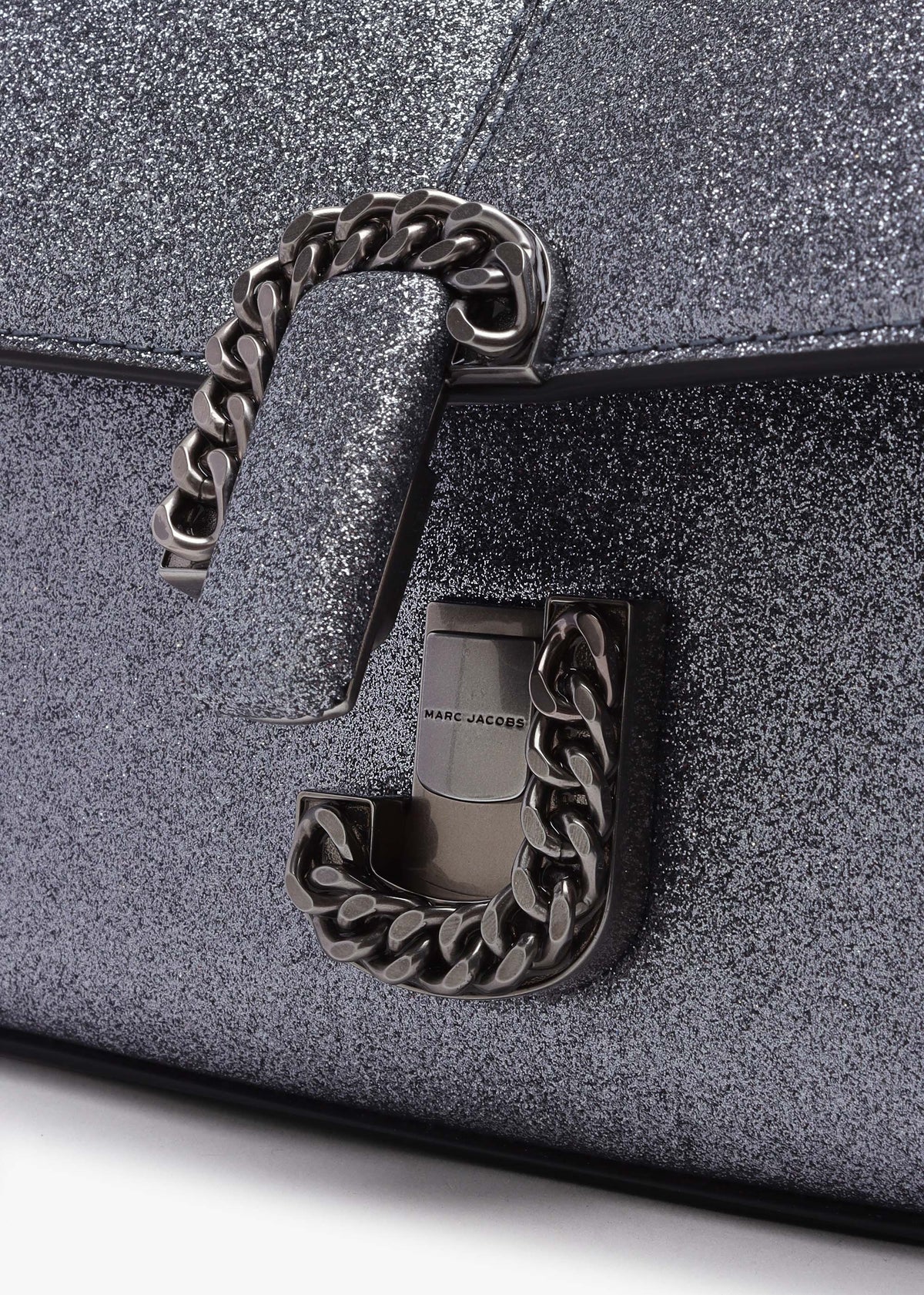 The Galactic Glitter ST. Marc Mini Top Handle Silver Leather Bag