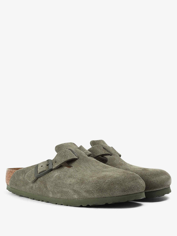 Boston Thyme Suede Leather Thyme Clogs