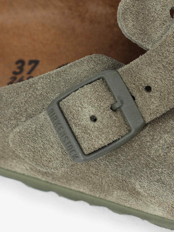 Boston Thyme Suede Leather Thyme Clogs