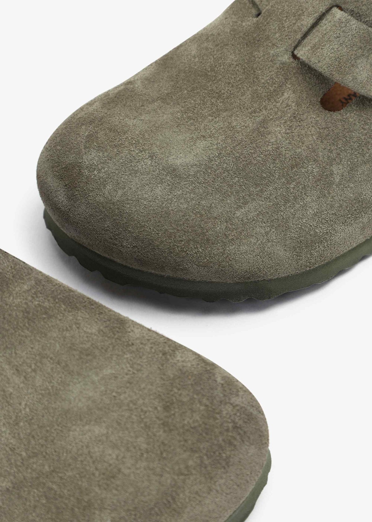 Boston Thyme Suede Leather Thyme Clogs