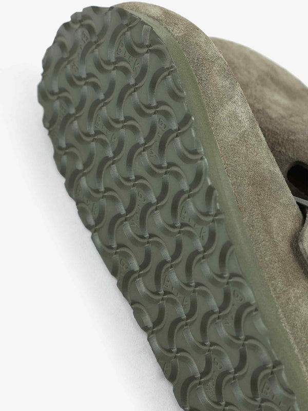 Boston Thyme Suede Leather Thyme Clogs