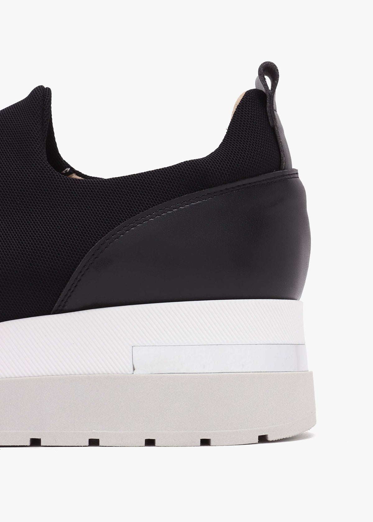 Carnation Black Jewelled Slip On Slab Trainers