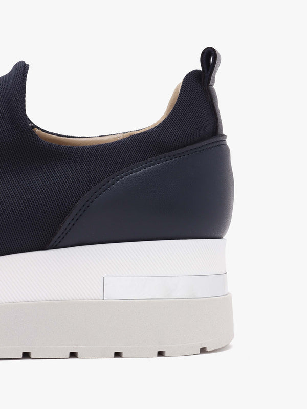 Carnation Navy Jewelled Slip On Slab Trainers