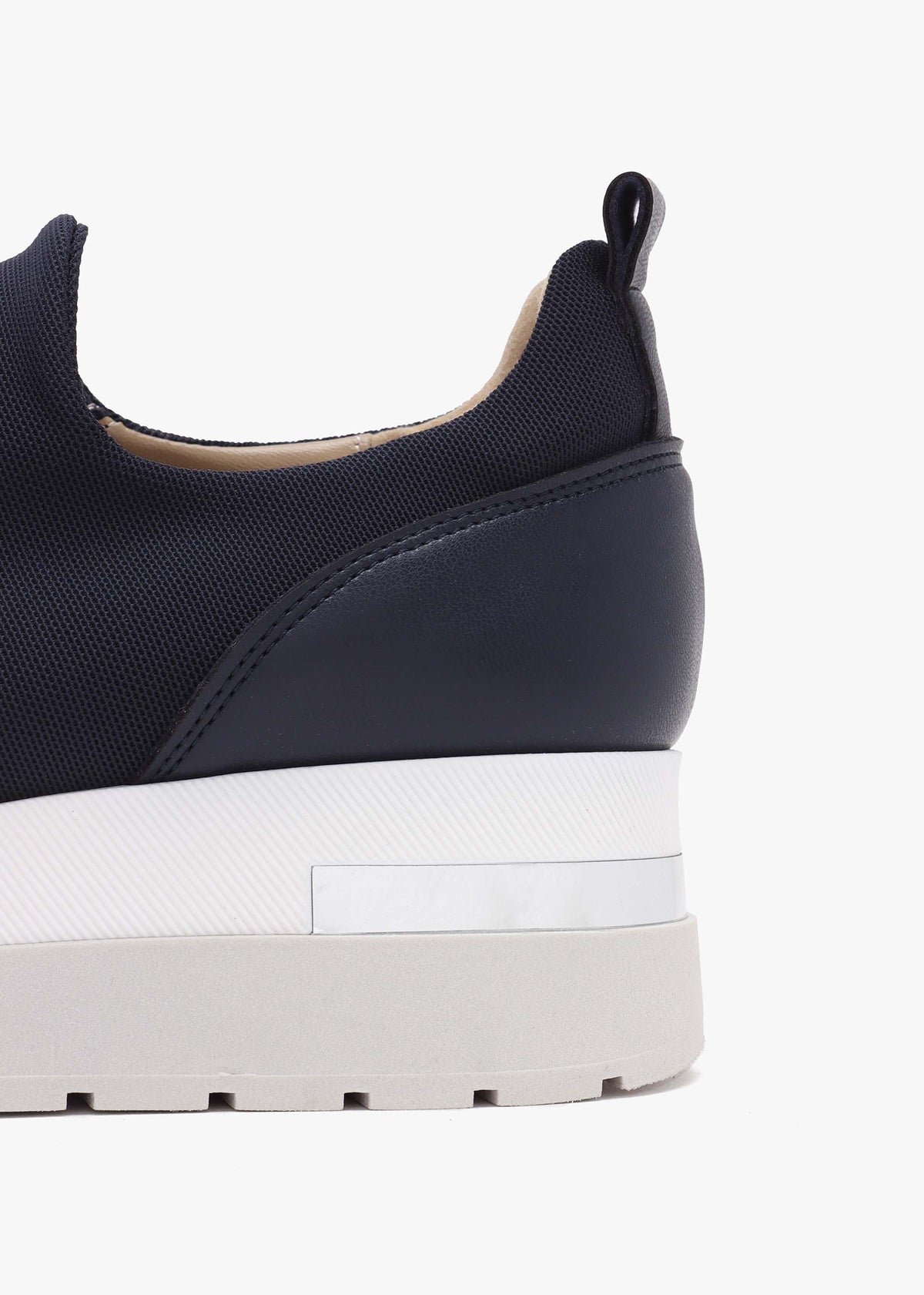 Carnation Navy Jewelled Slip On Slab Trainers