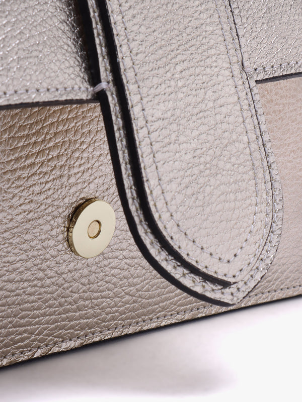 Lara Gold Leather Chain Strap Bag