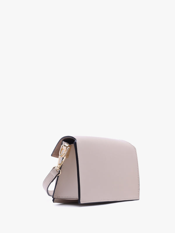 Leonie Beige Leather Cross-Body Bag