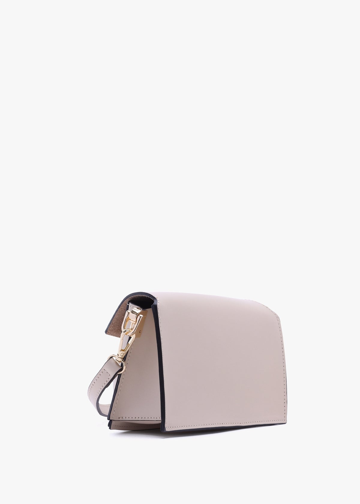 Leonie Beige Leather Cross-Body Bag