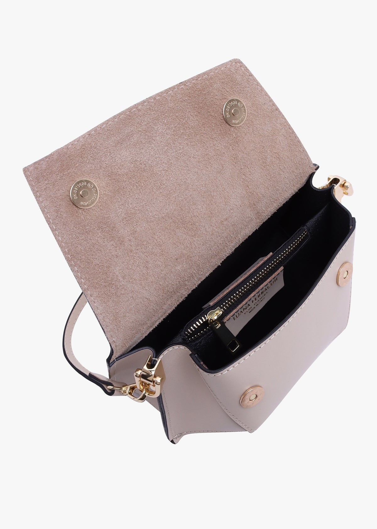 Leonie Beige Leather Cross-Body Bag