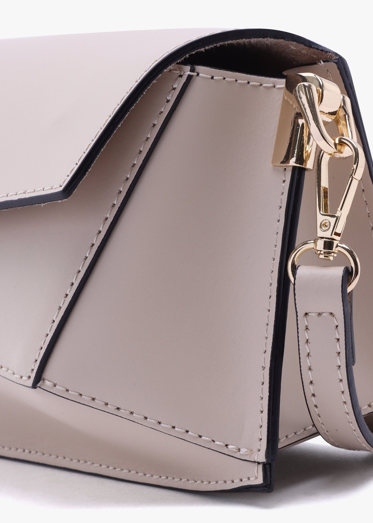 Leonie Beige Leather Cross-Body Bag