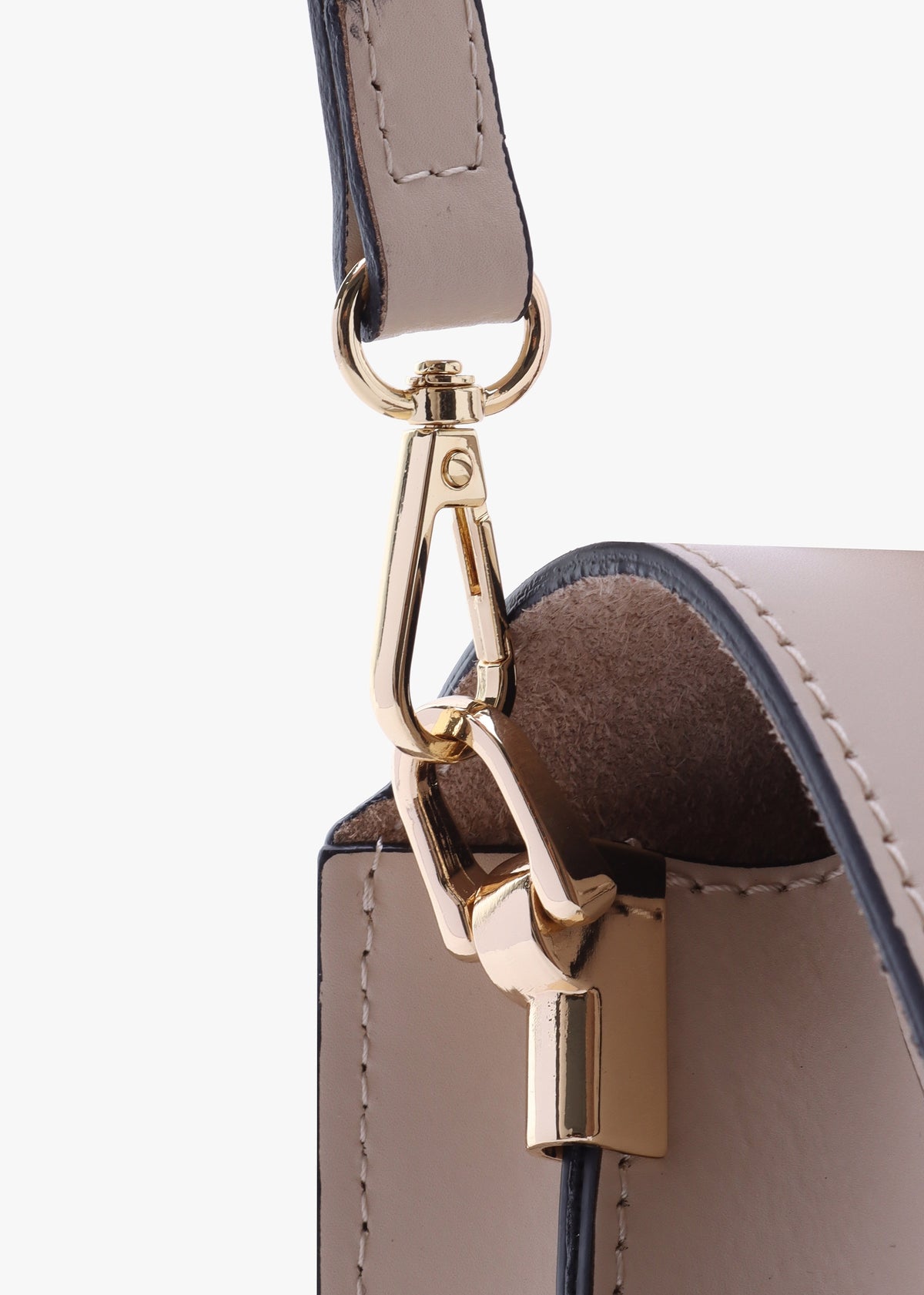 Leonie Beige Leather Cross-Body Bag