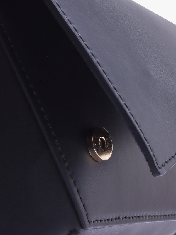 Lucia Black Leather Cross-Body Bag