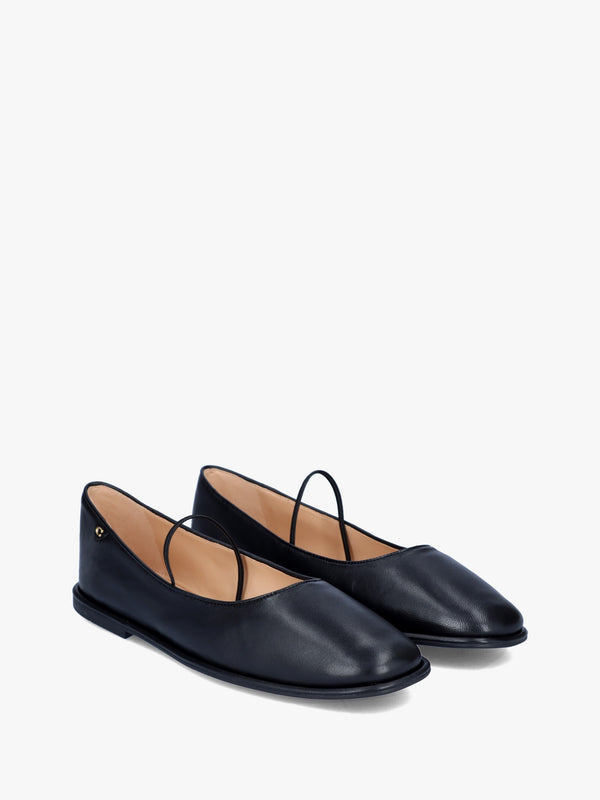 Emilia Black Leather May Janes