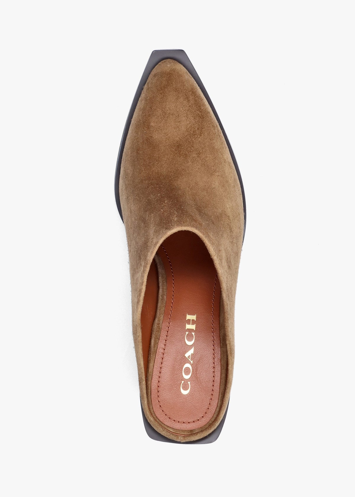 Paloma Coconut Suede Western Block Heel Backless Mules